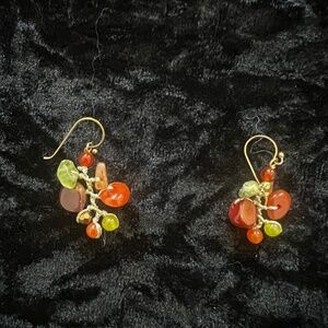 Colorful stone earrings
